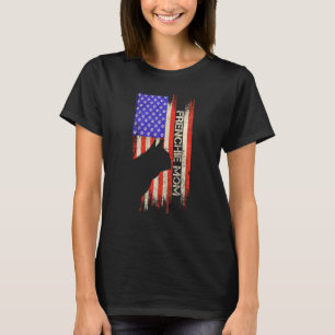 Vintage Usa Flag French Bulldog Dog Mum Frenchie S T-Shirt