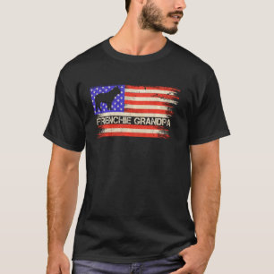 Vintage Usa Flag French Bulldog Grandpa Frenchie S T-Shirt