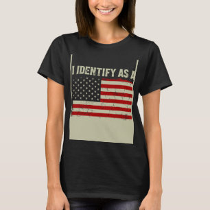 Vintage USA Flag I Identify As A Pissed Off Americ T-Shirt