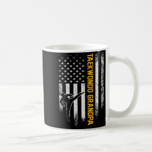 Vintage USA Flag Korea Taekwondo Training Grandpa Coffee Mug