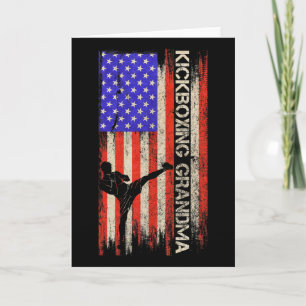 Vintage Usa Flag Mma Kickboxing Fighter Grandma Si Card