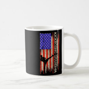 Vintage Usa Flag Mma Kickboxing Fighter Grandma Si Coffee Mug