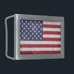 Vintage USA Flag Patriotic American Red White Blue Belt Buckle<br><div class="desc">A patriotic tribute to the United States of America. The red, white and blue American flag design is ideal for anyone who loves the USA. USA flag distressed vintage design makes for a perfect gift for 4th of July, patriotic holiday celebration, military tribute or for anyone who is patriotic about...</div>
