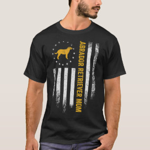 Vintage Usa Flag Proud Labrador Retriever Mum Lab T-Shirt