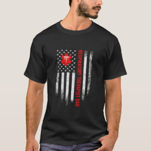 Vintage Usa Flag Proud Respiratory Therapist Docto T-Shirt