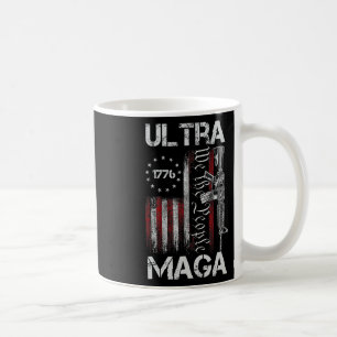 Vintage Usa Flag Ultra Mega Gun Usa 4th Of July Tr Coffee Mug