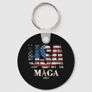 Vintage Usa Flag Ultra Mega Gun Usa 4th Of July Tr Key Ring