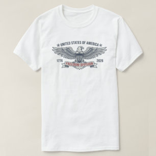 Vintage USA Freedom Division 250 Years Patriotic E T-Shirt