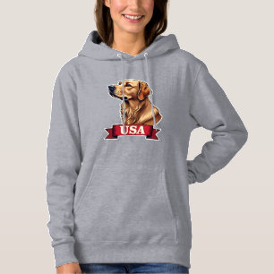 Vintage USA Golden Retriever Engraving Shirt