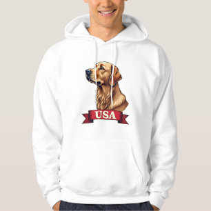 Vintage USA Golden Retriever Engraving Shirt