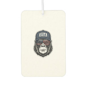 Vintage USA Gorilla Sunglasses Patriotic Shirt Des Car Air Freshener