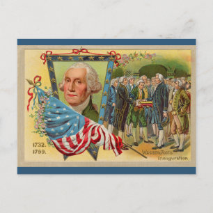 Vintage USA Inauguration of George Washington Postcard