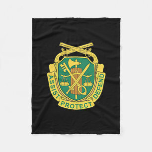Vintage Usa Military Police Corps Logo Veteran Pat Fleece Blanket