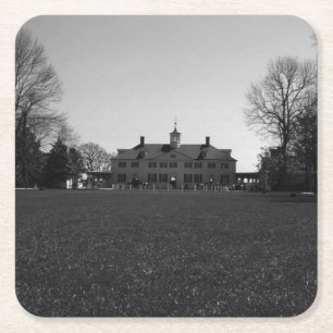 Vintage USA Mount Vernon George Washington house Square Paper Coaster