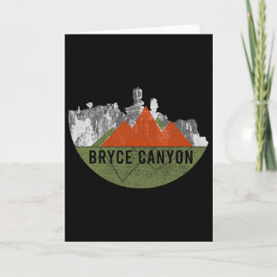Vintage Usa Mountain Hiking - Bryce Canyon Nationa Card