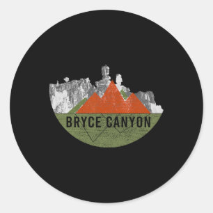 Vintage Usa Mountain Hiking - Bryce Canyon Nationa Classic Round Sticker