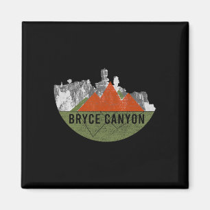 Vintage Usa Mountain Hiking - Bryce Canyon Nationa Magnet