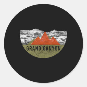 Vintage Usa Mountain Hiking - Grand Canyon Nationa Classic Round Sticker