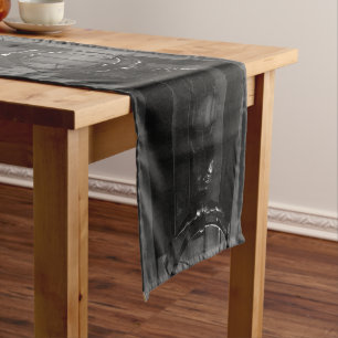 Vintage USA New York rockefeller Atlas statue Short Table Runner