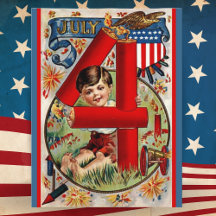 Vintage USA Patriotic July 4th