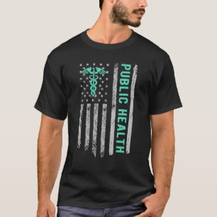 Vintage USA Public Health Nurse American Flag Patr T-Shirt