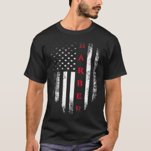 Vintage USA Red White Barber American Flag Cool Gi T-Shirt