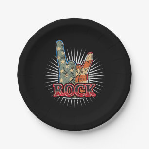 Vintage USA Rock - Band Concert Poster 70s 80s Paper Plate