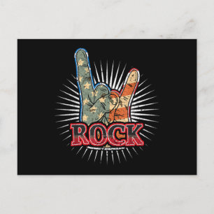 Vintage USA Rock - Band Concert Poster 70s 80s Postcard