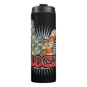 Vintage USA Rock - Band Concert Poster 70s 80s Thermal Tumbler