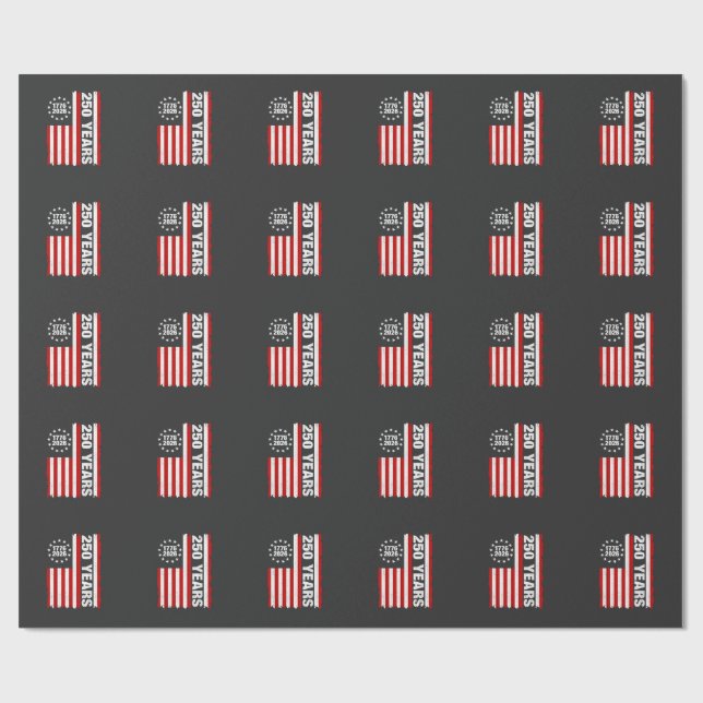 Vintage USA Semiquincentennial 250th Anniversary  Wrapping Paper (Flat)