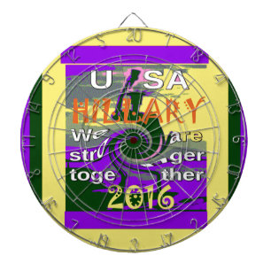 Vintage USA Stronger Together Abstract Art Print Dartboard