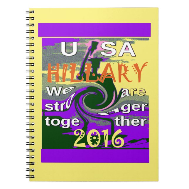 Vintage USA Stronger Together Abstract Art Print Notebook (Front)