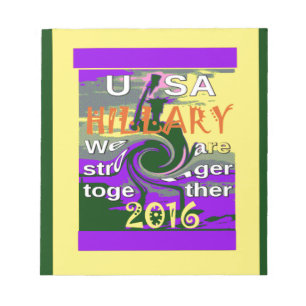 Vintage USA Stronger Together Abstract Art Print Notepad