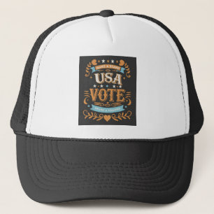 Vintage USA Vote Design Trucker Hat