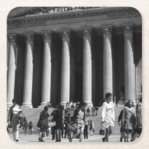 Vintage USA Washington Memorial Lincoln Square Paper Coaster