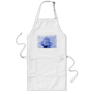 Vintage USS Monongahela Sailing Ship Apron