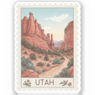Vintage Utah Bryce Canyon National Park Stamp