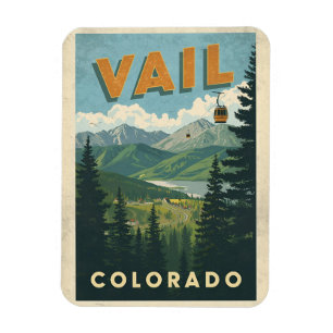 vintage Vail colorado outdoor cable car souvenirs Magnet