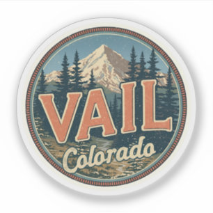 vintage Vail colorado outdoor winter snow ski 