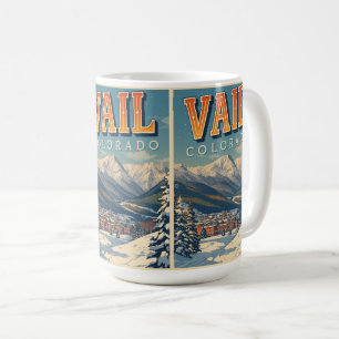 vintage Vail colorado outdoor winter snow ski Coffee Mug