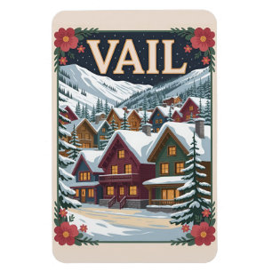 vintage Vail colorado outdoor winter snow ski  Magnet