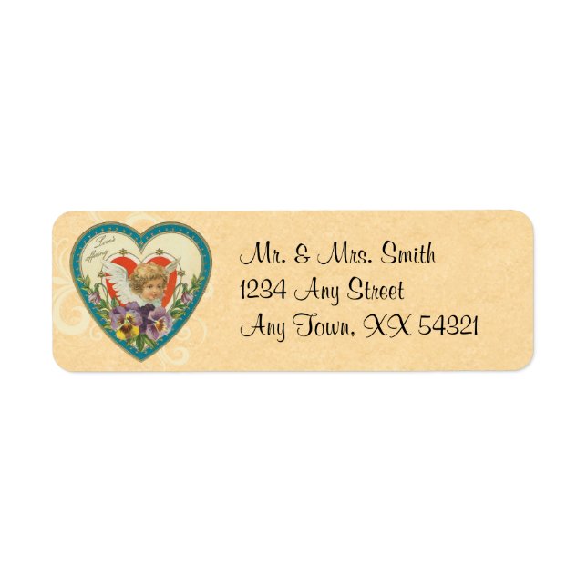Vintage Valentine Address Labels (Front)