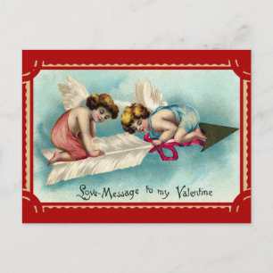 Vintage valentine art postcard