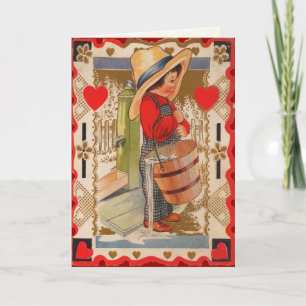 Vintage Valentine Card for Kids
