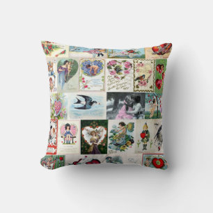 Vintage Valentine Cards Cushion