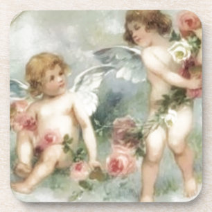 Vintage Valentine Cherubs Coaster