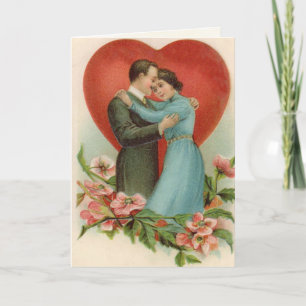 Vintage Valentine Couple Card