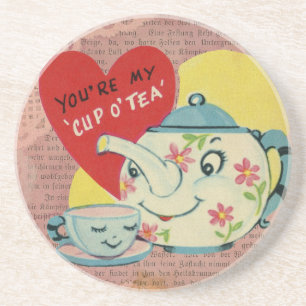 Vintage Valentine Cup of Tea Coaster