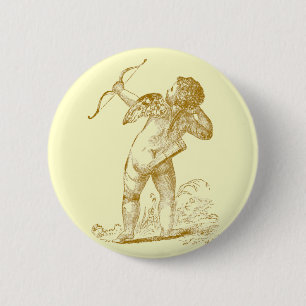 Vintage Valentine Cupid 6 Cm Round Badge