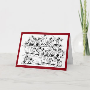 Vintage Valentine - Cupid's Firing Squad Holiday Card